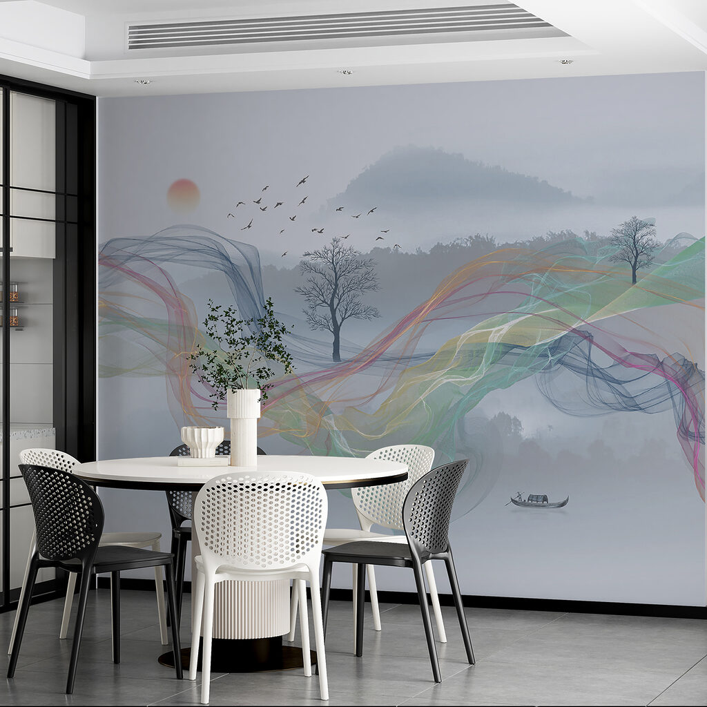 Colorful waves in the sky