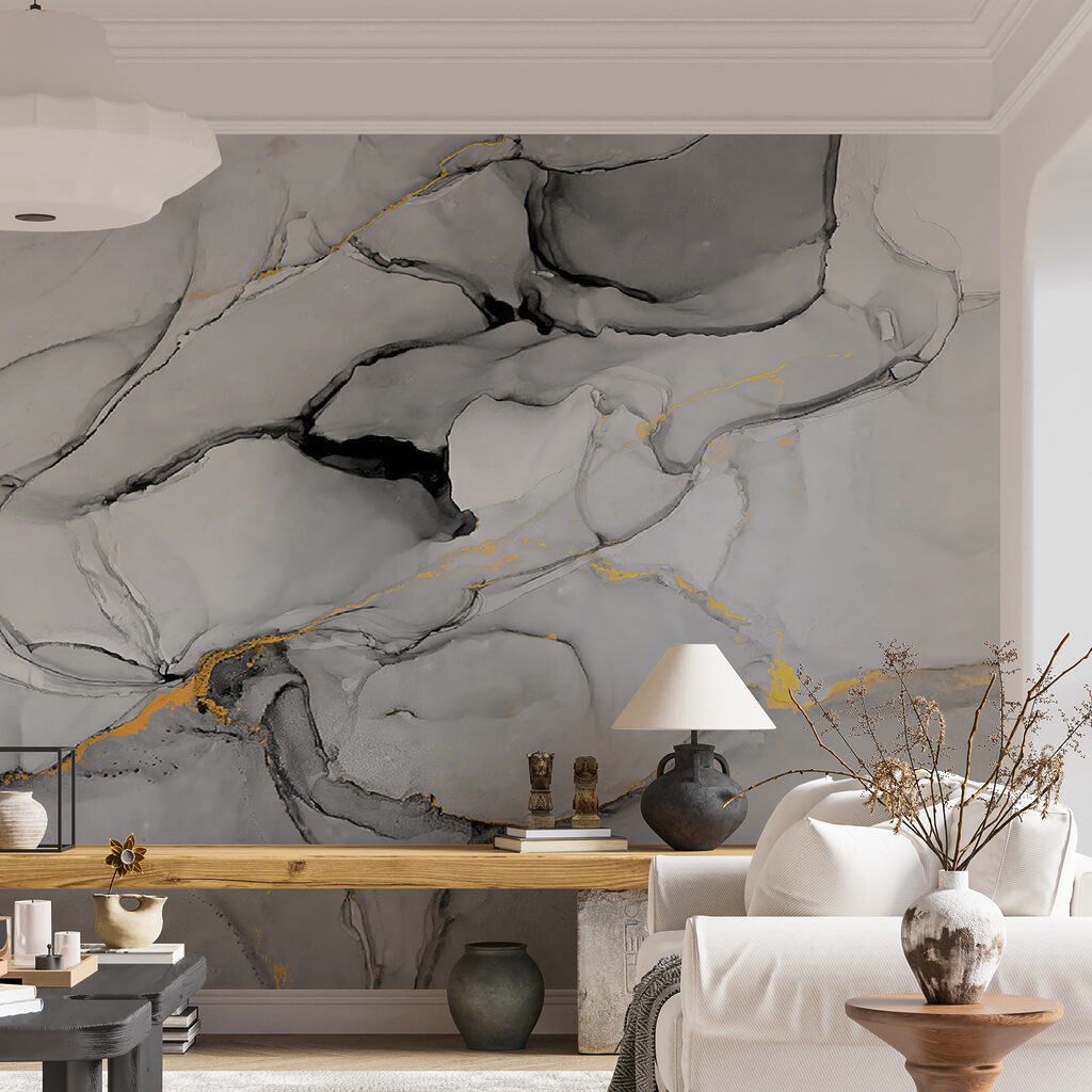 Abstract marbling in black and white Abstract marbling in black and white