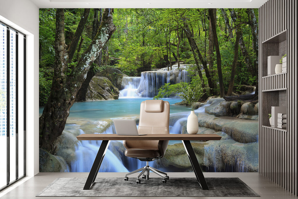 Waterfall in a forest Waterfall in a forest