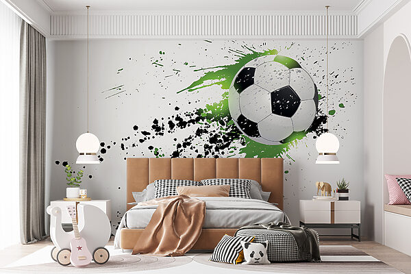Futbalová lopta so striekancami farby Futbalová lopta so striekancami farby