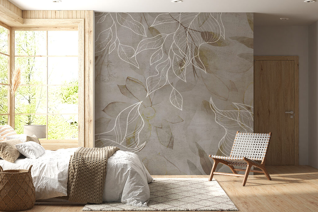 Elegant leaves on a textured background Elegant leaves on a textured background