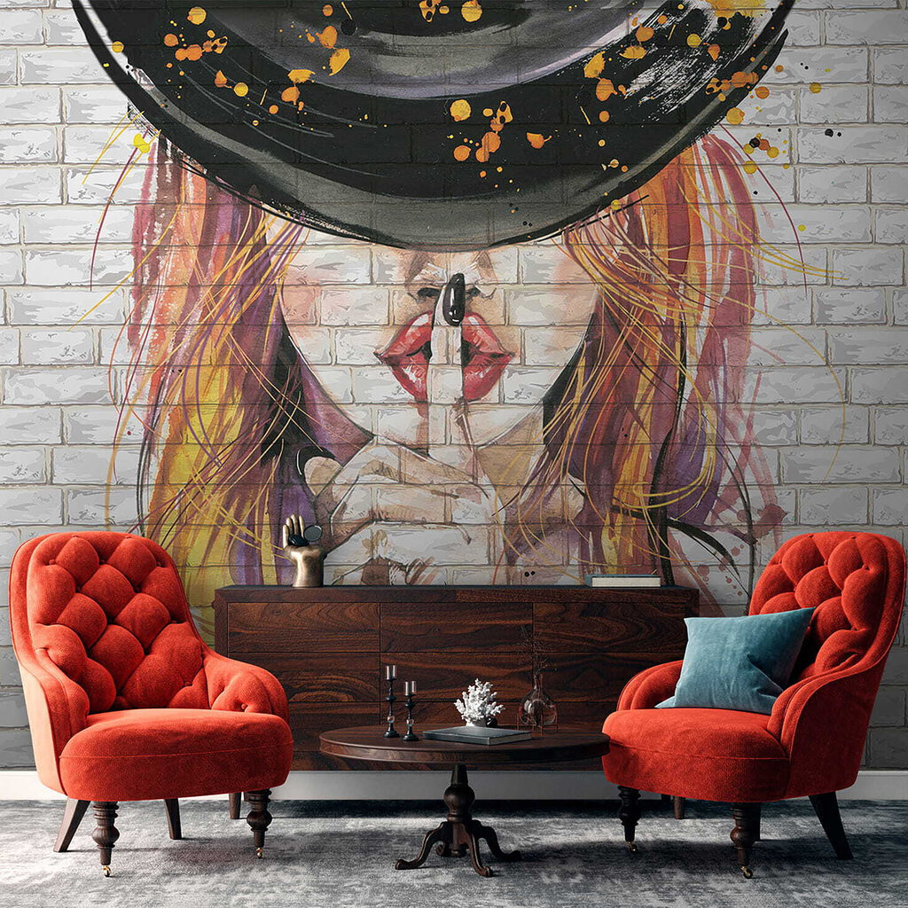 Painting of a woman with a hat