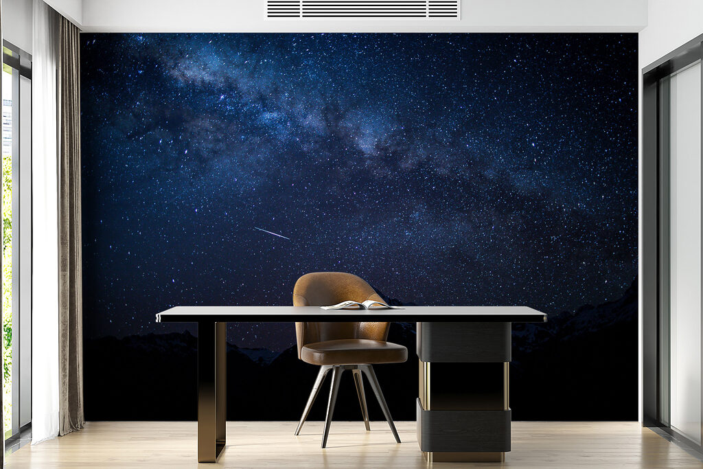 Starry sky over mountains Starry sky over mountains