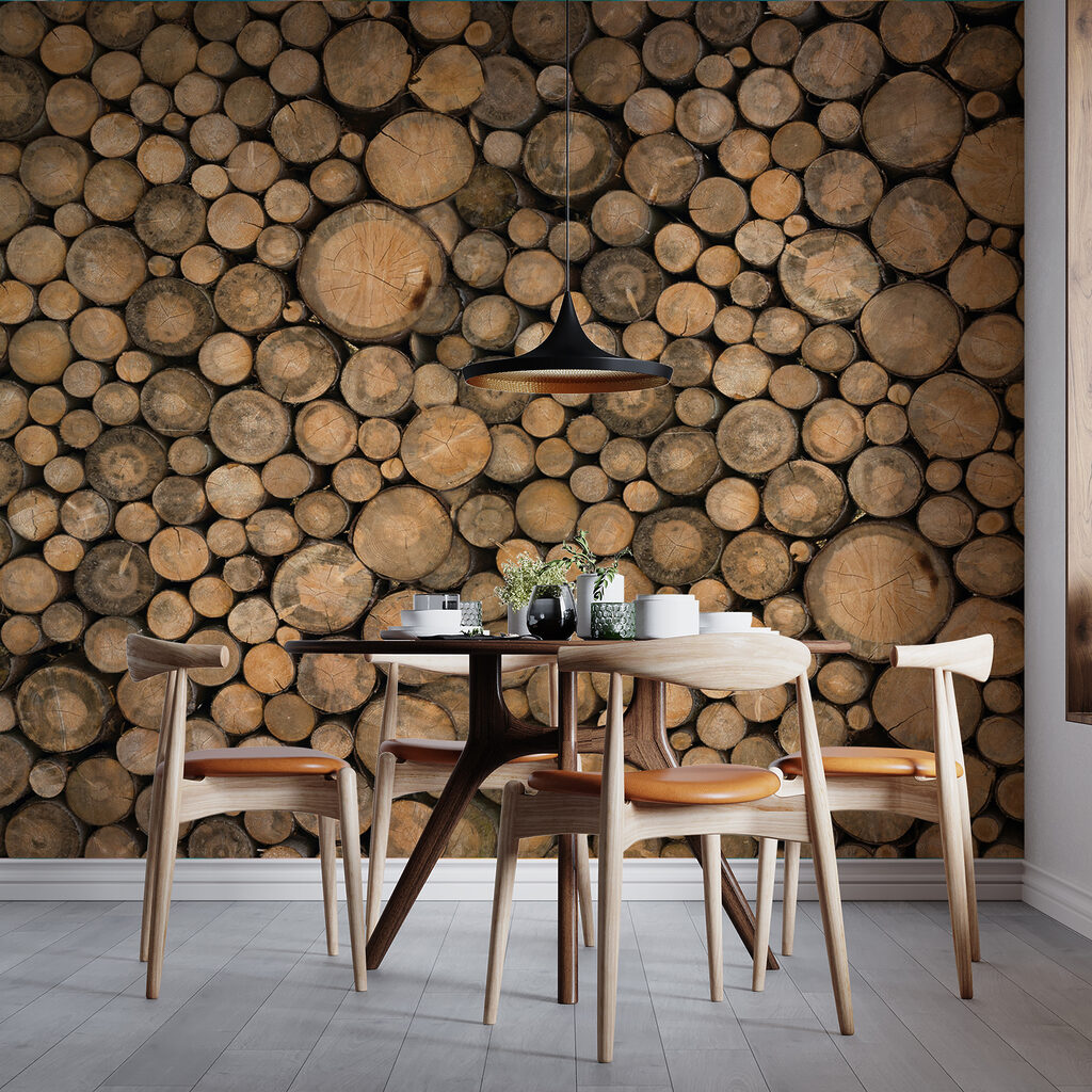 Group of round logs Group of round logs