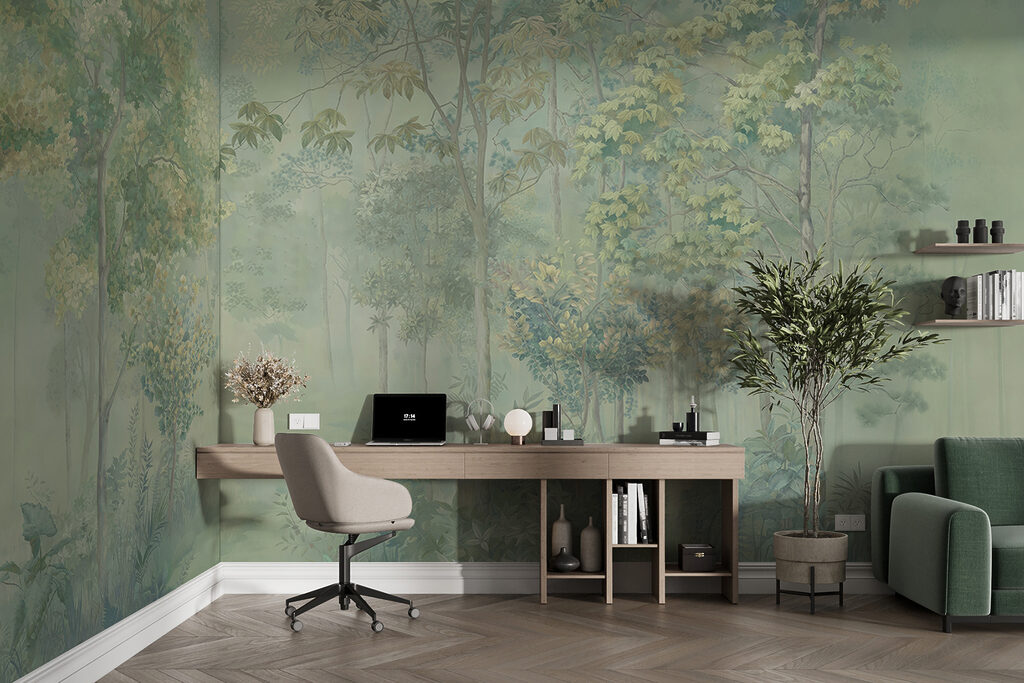 Painting of a forest Painting of a forest