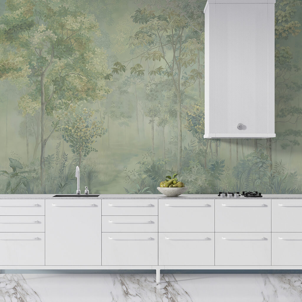 Painting of a forest Painting of a forest