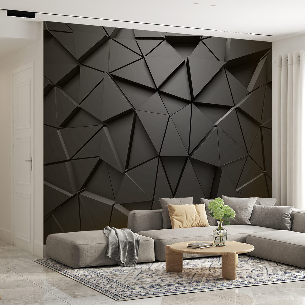 Black triangle pattern on a surface Black triangle pattern on a surface