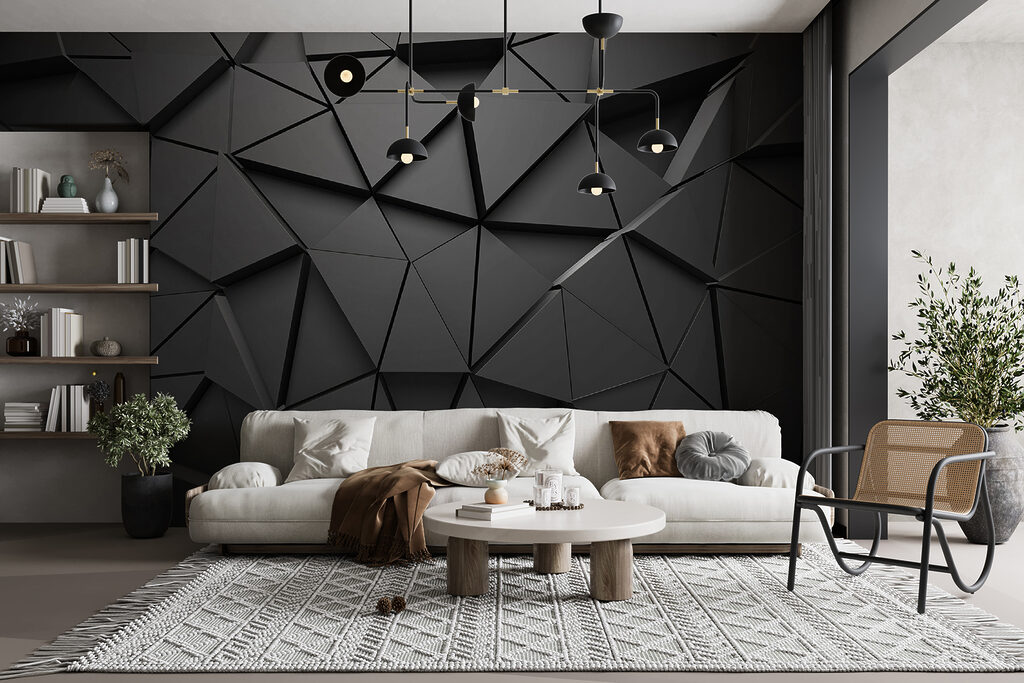 Black triangle pattern on a surface Black triangle pattern on a surface