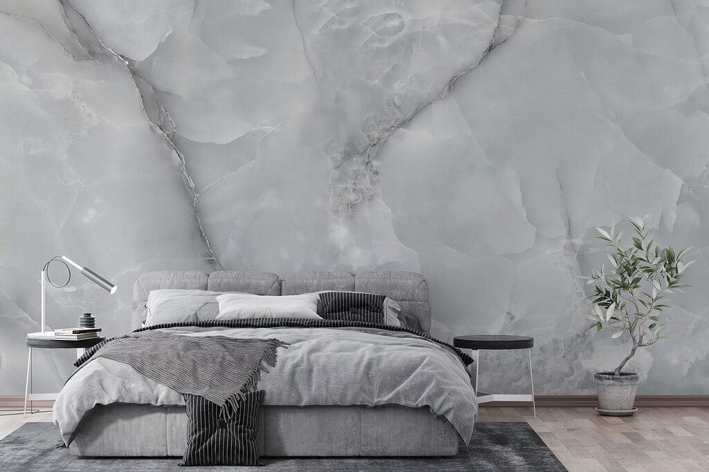 Elegant, cool-toned marble pattern design Elegant, cool-toned marble pattern design