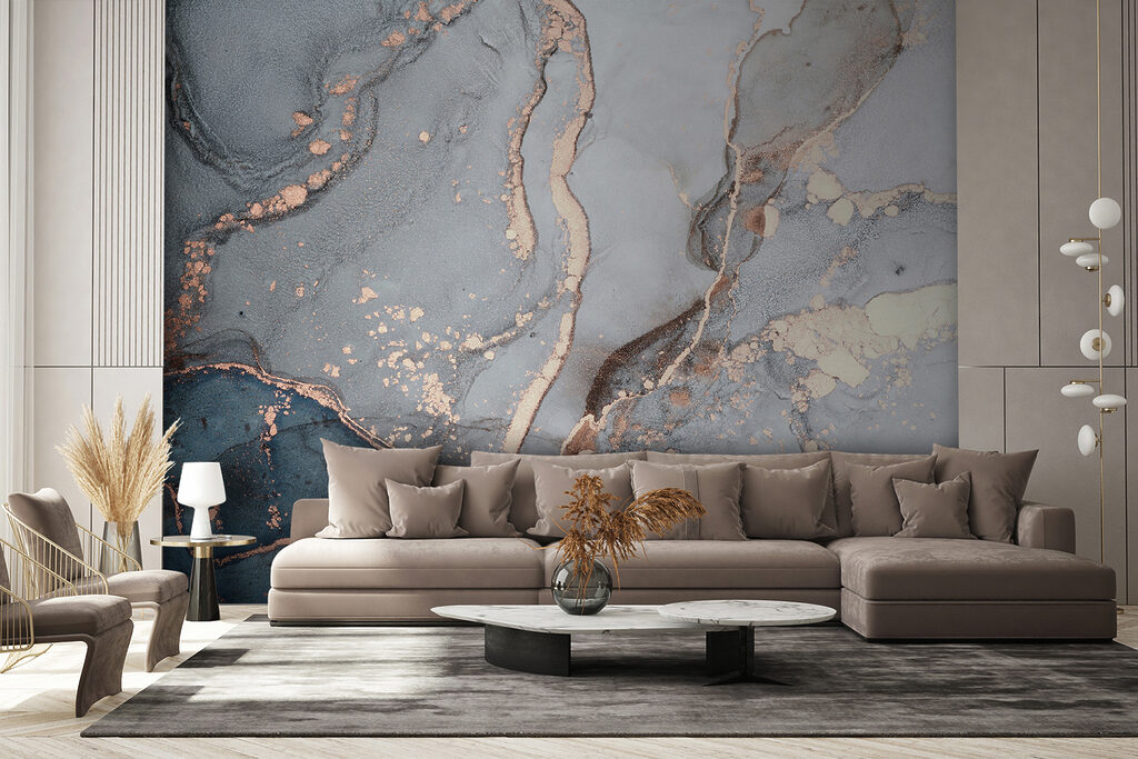 Ethereal Blue and Copper Swirls Ethereal Blue and Copper Swirls