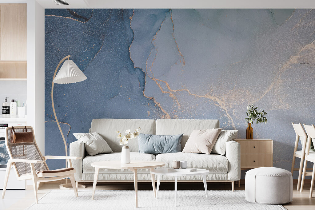 Azure artistry with amber accents Azure artistry with amber accents