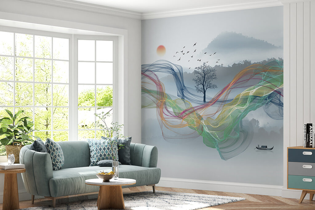 Colorful waves in the sky