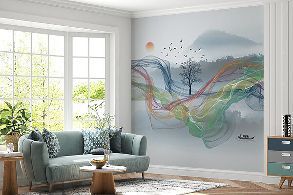 Colorful waves in the sky