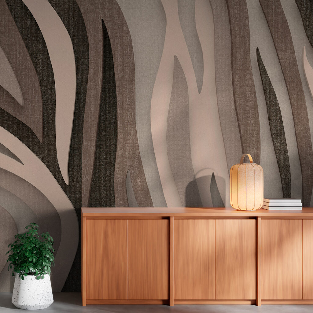 Textured waves in neutral tones