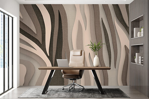 Textured waves in neutral tones