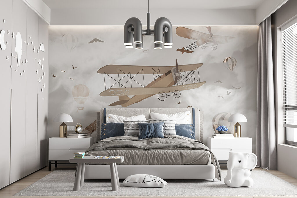 Group of airplanes in the sky Group of airplanes in the sky