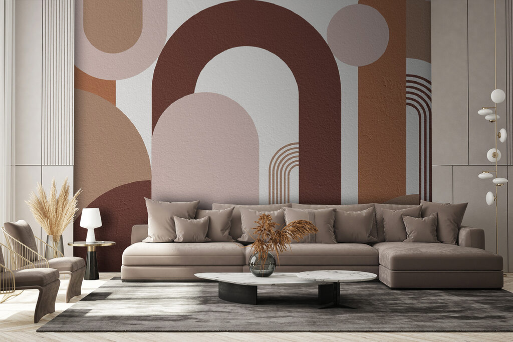 Abstract shapes in earthy tones Abstract shapes in earthy tones