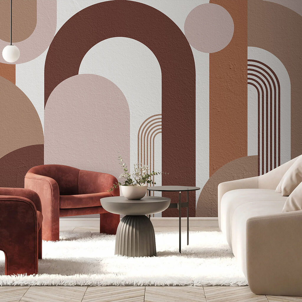 Abstract shapes in earthy tones Abstract shapes in earthy tones