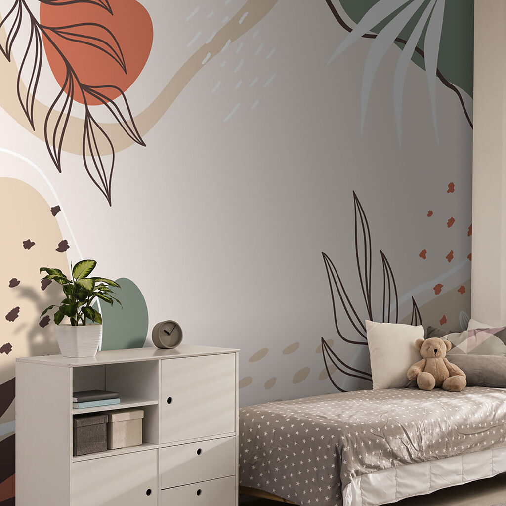 Colorful floral design on a white background