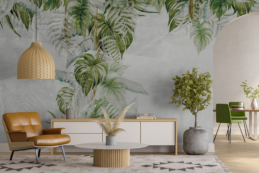 Maľba tropickej rastliny
