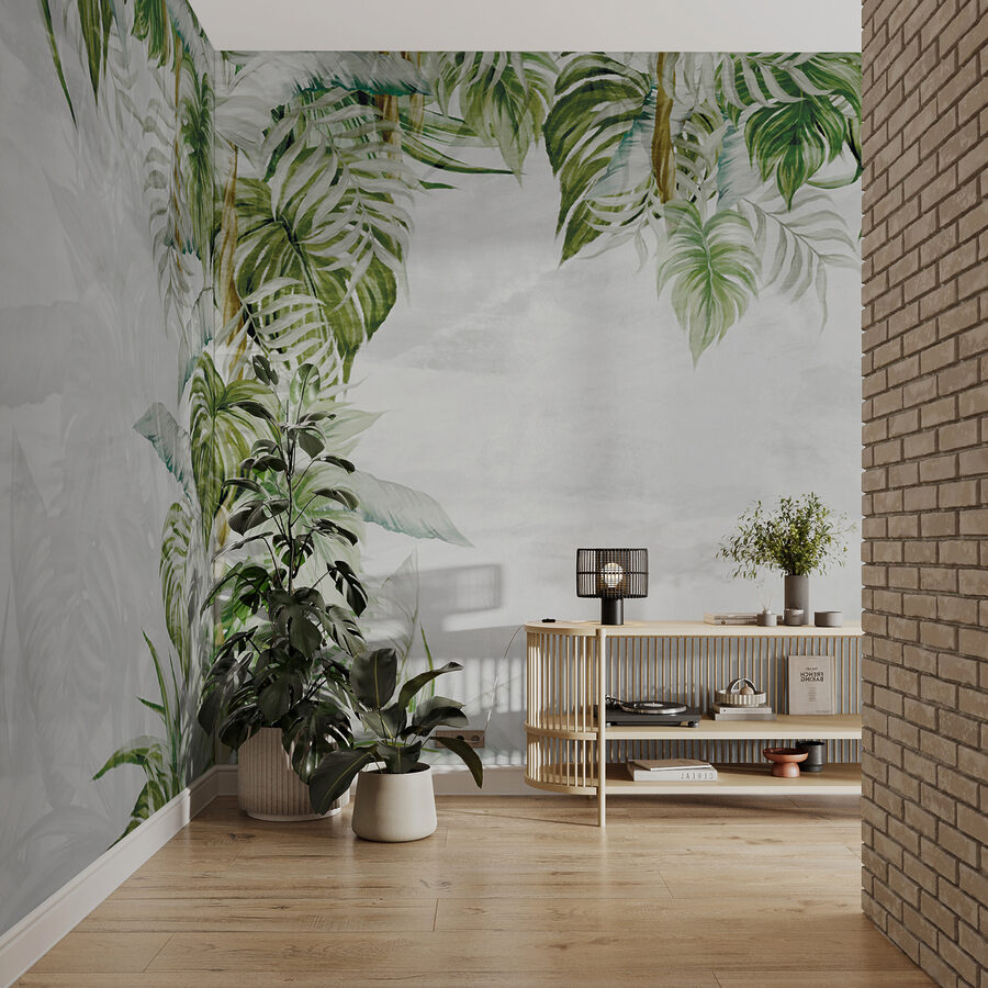 Maľba tropickej rastliny