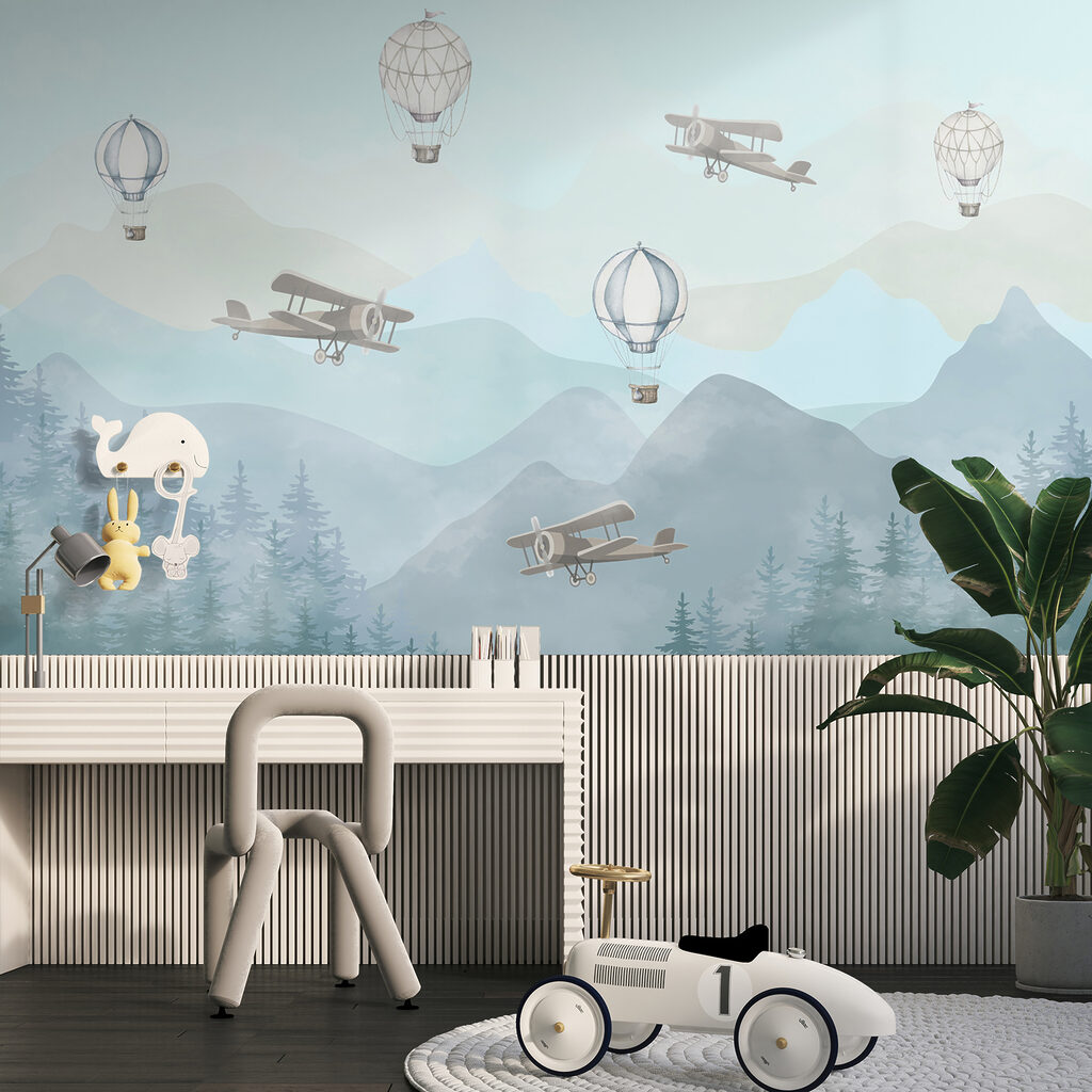 Group of airplanes flying in the sky