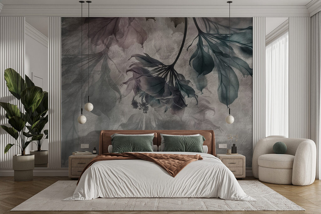 Delicate leaves in soft hues