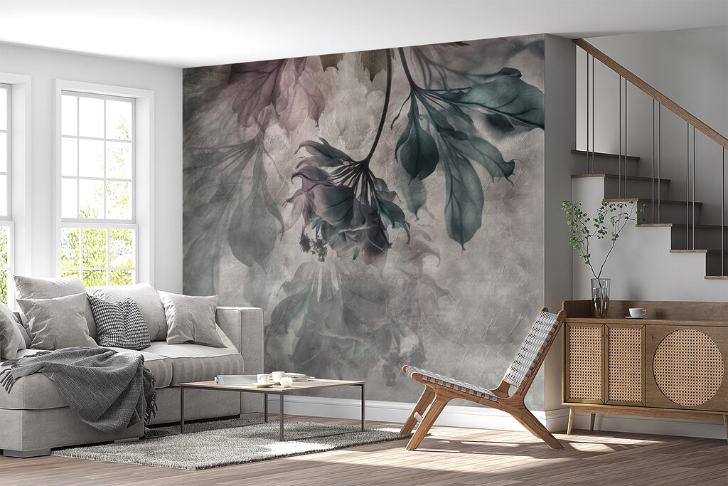 Delicate leaves in soft hues
