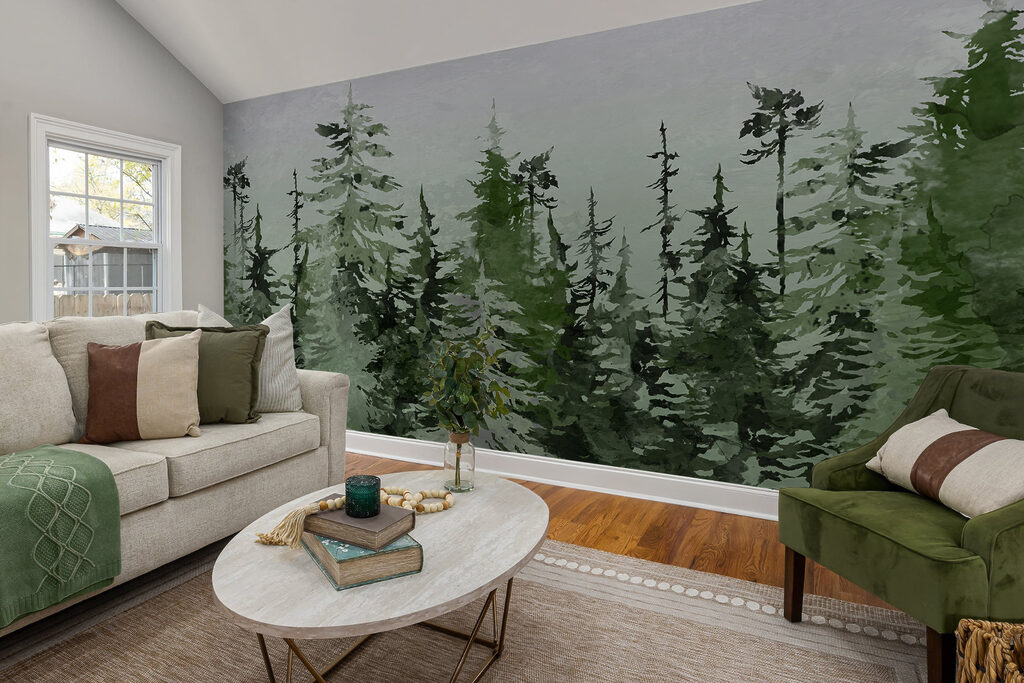 Group of trees in a forest