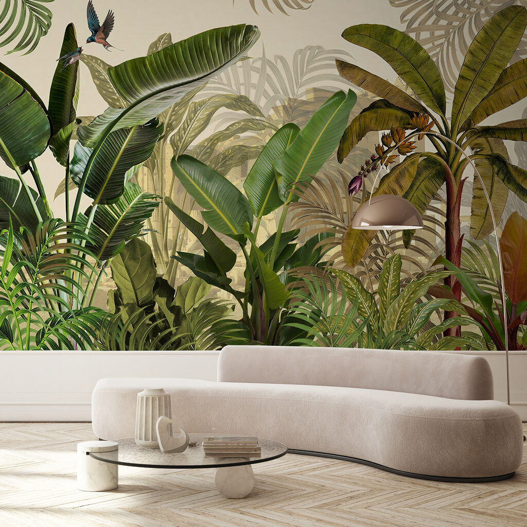 Group of tropical plants