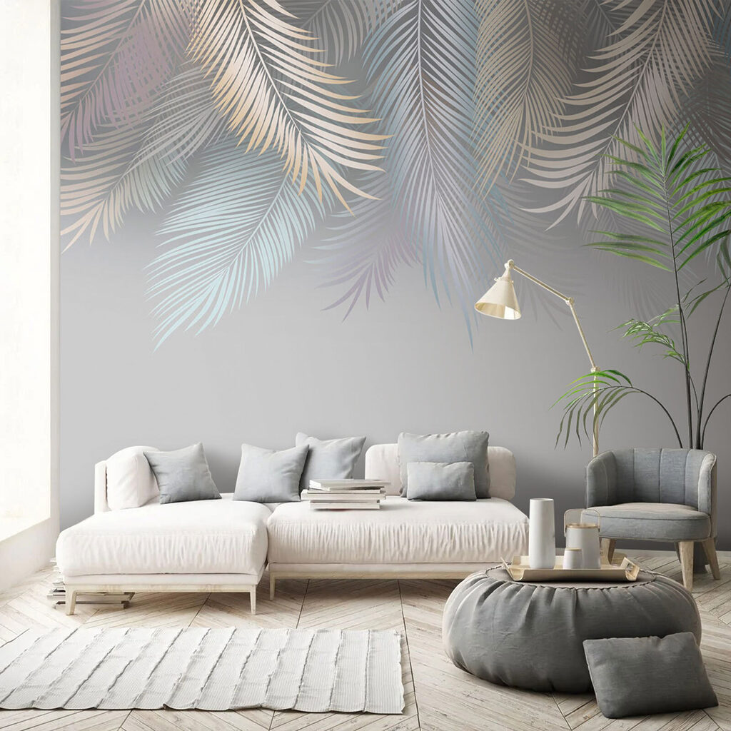 Elegant leaves on a soft background