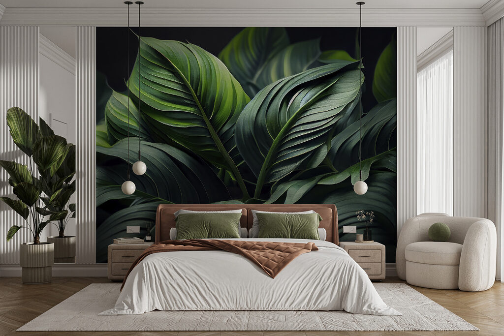 Lush green leaves in soft light Lush green leaves in soft light