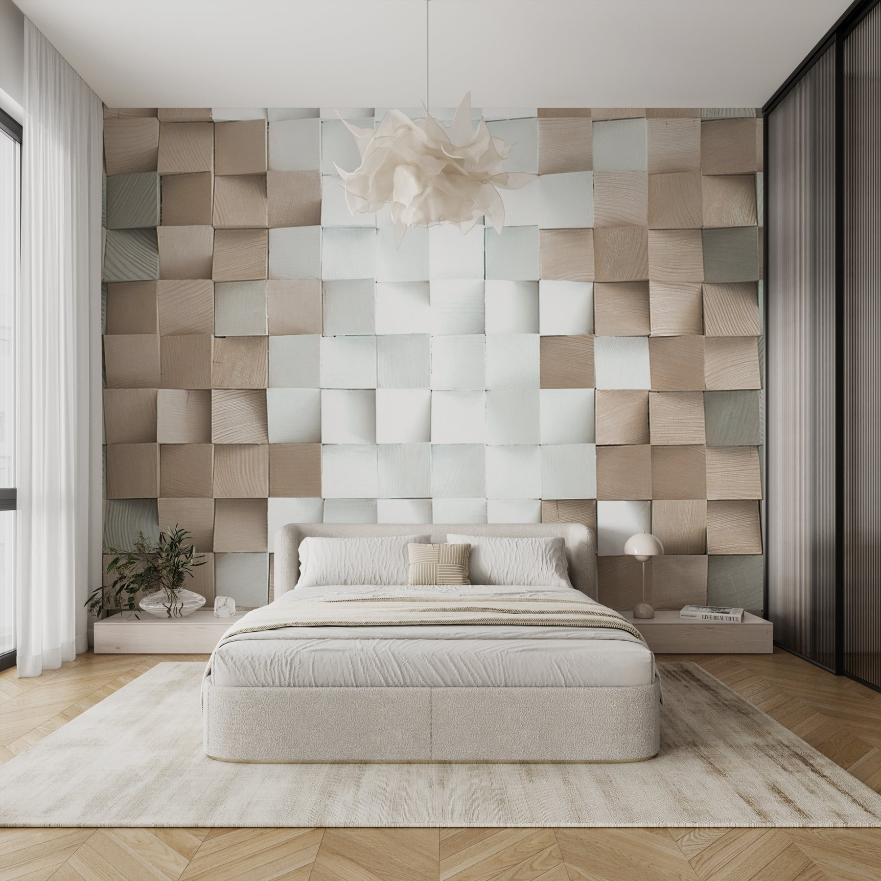 Wall made of squares