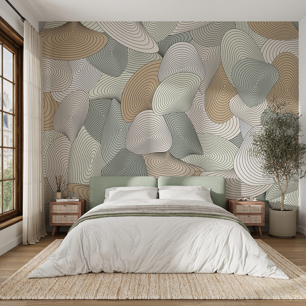 Pattern of spirals and lines