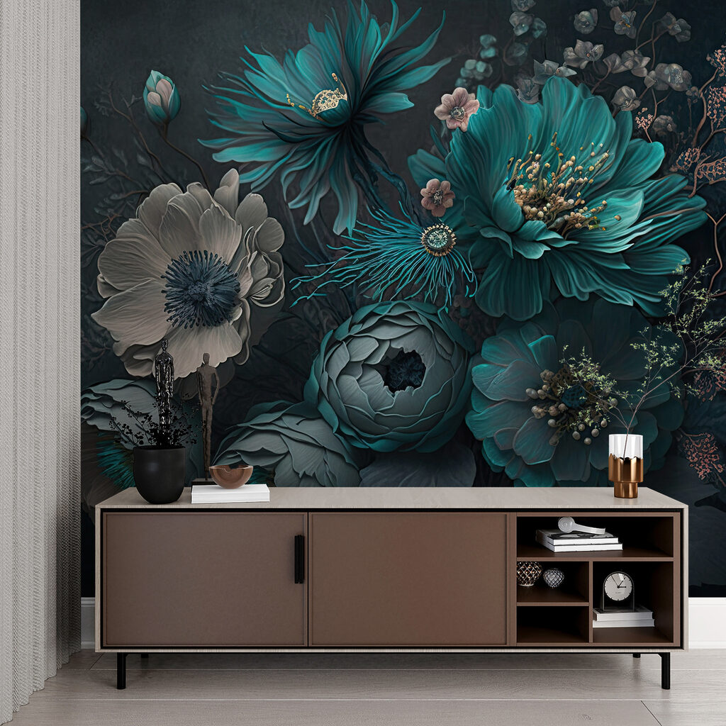 Elegant floral arrangement in cool tones