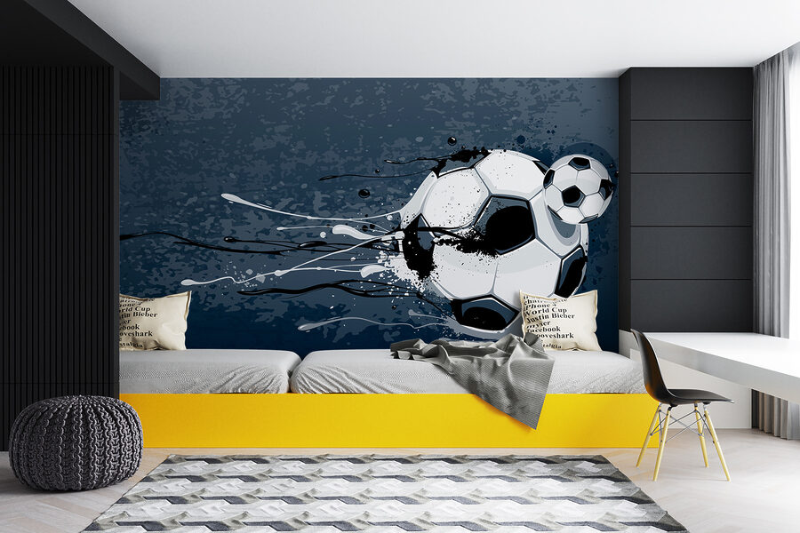 Futbalová lopta so striekancami farby