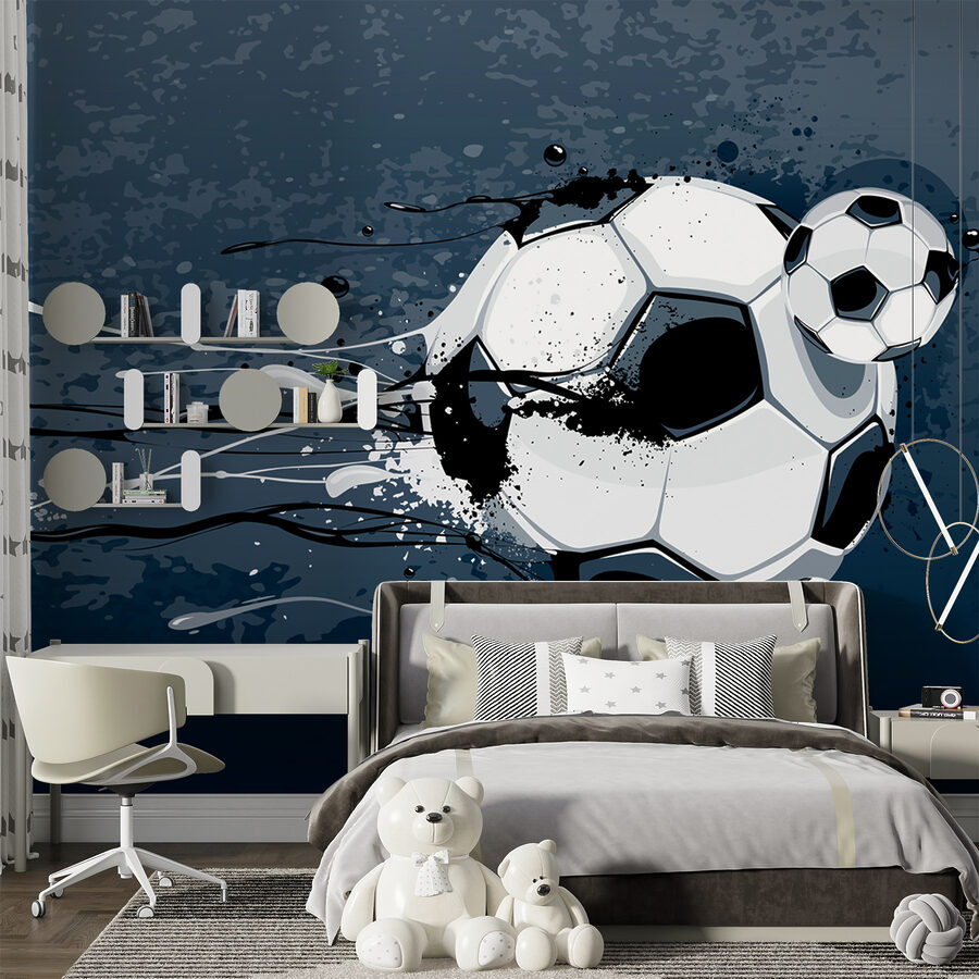 Futbalová lopta so striekancami farby