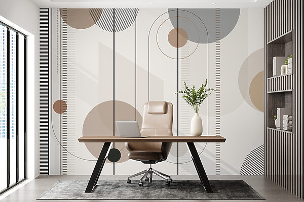 Abstraktné geometrické tvary v jemných tónoch u95379piw2r 600x400 - Abstraktné geometrické tvary v jemných tónoch