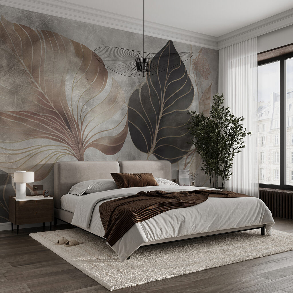 Elegant leaves in muted tones