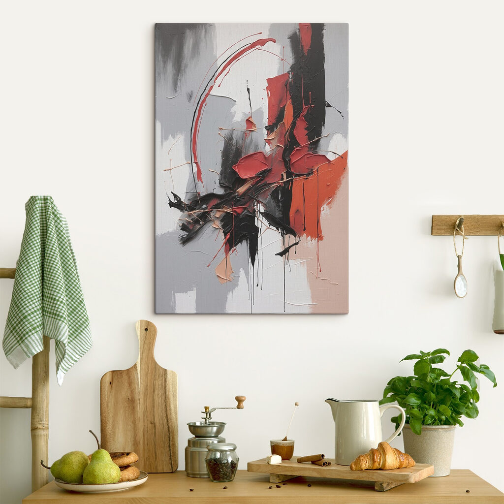 A painting of a person with different colors A painting of a person with different colors