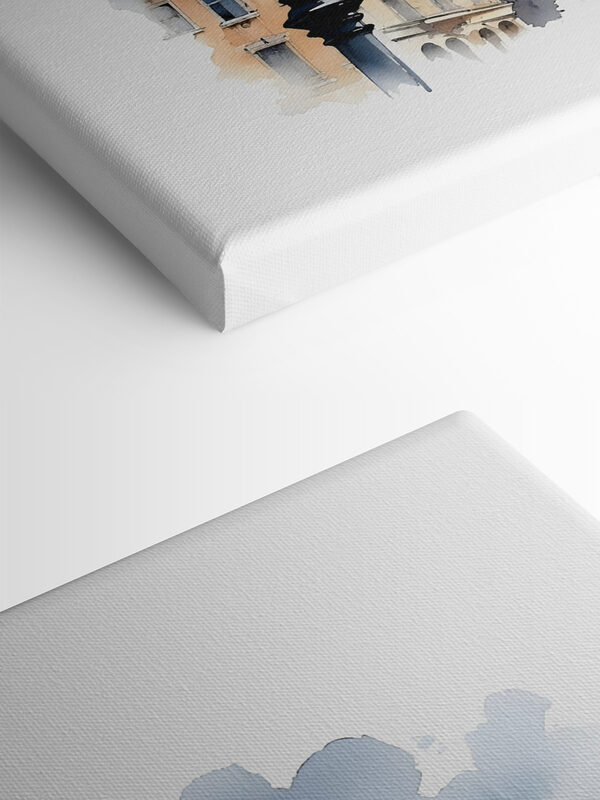 A street lamp with blue domes and buildings in the background A street lamp with blue domes and buildings in the background