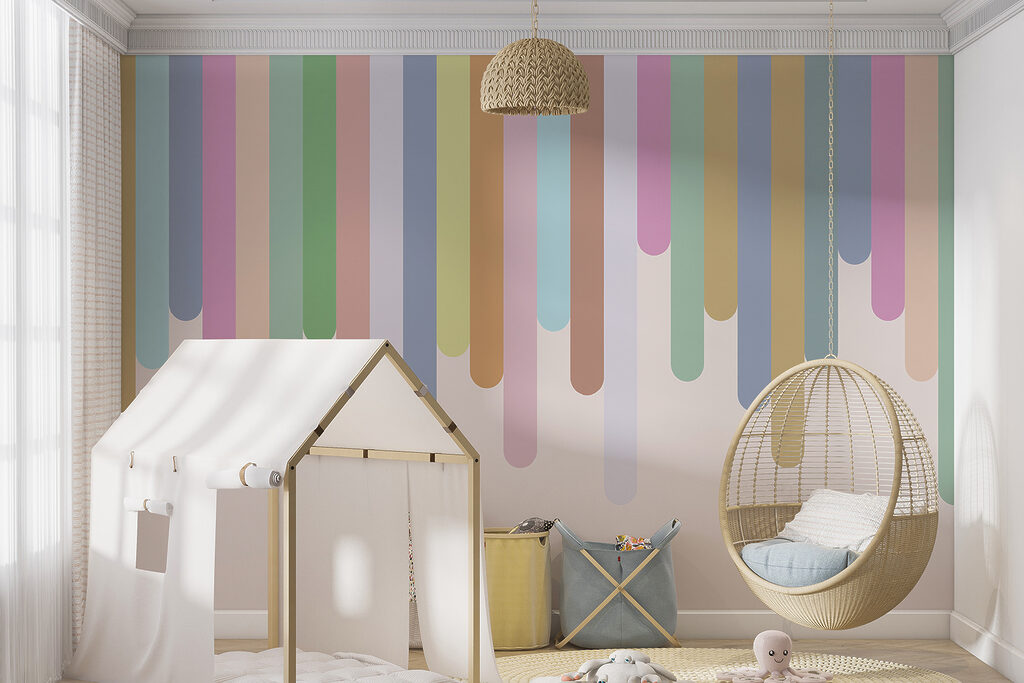 Colorful vertical lines on a white background Colorful vertical lines on a white background