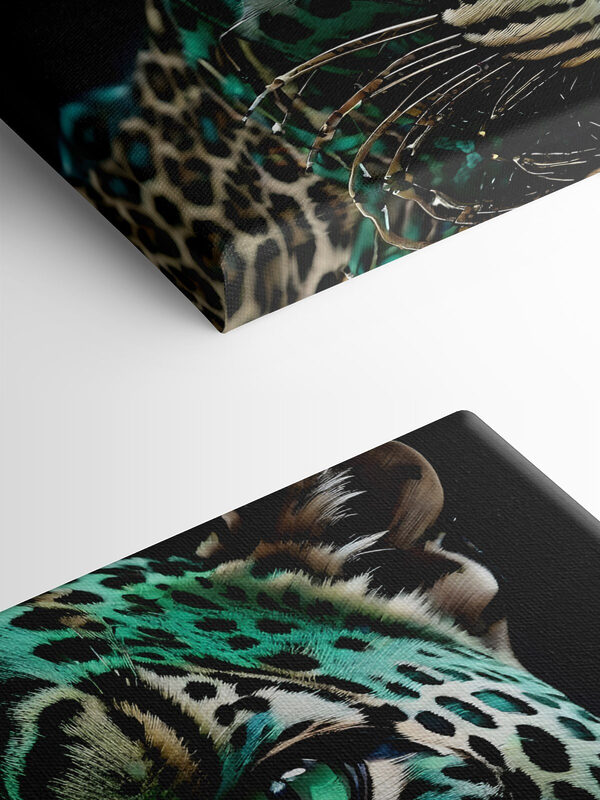 Vibrant leopard with striking eyes Vibrant leopard with striking eyes