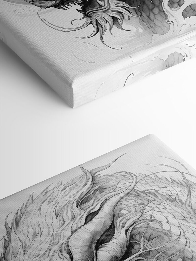 Drawing of a dragon Drawing of a dragon