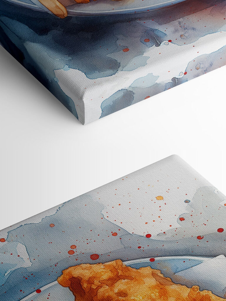 Plate of chicken strips and fries Plate of chicken strips and fries