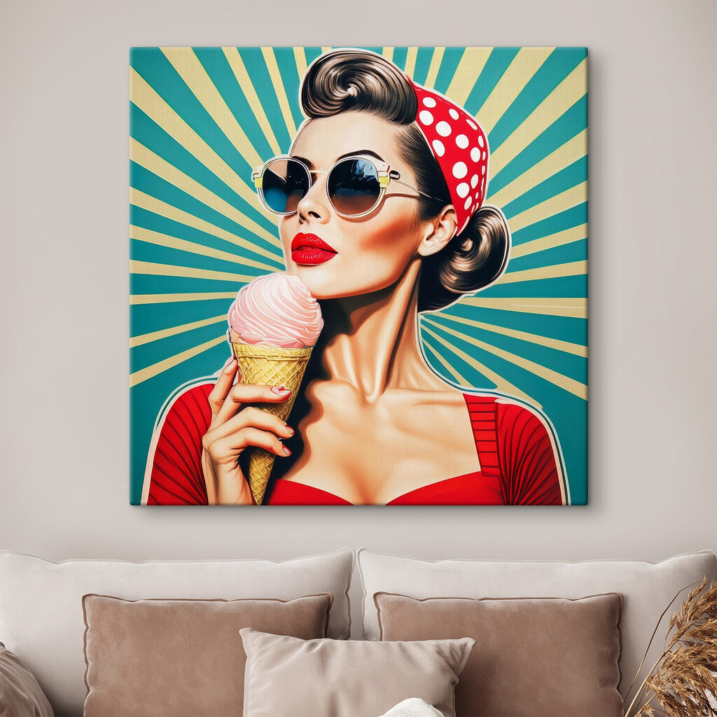 Woman holding an ice cream cone