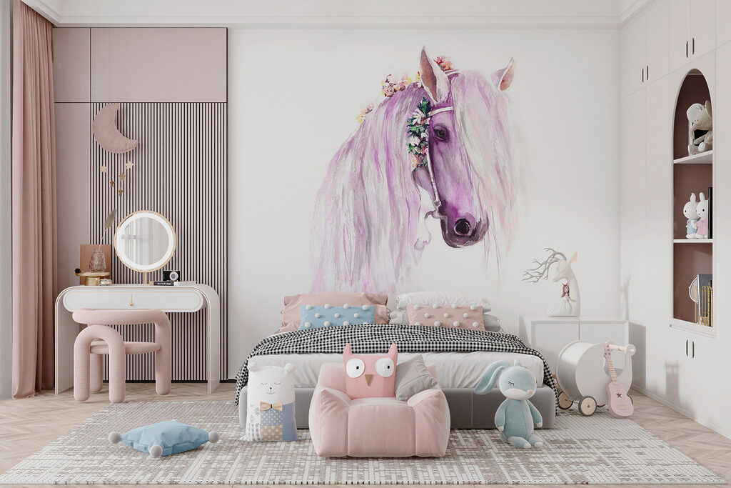 A watercolor of a horse A watercolor of a horse