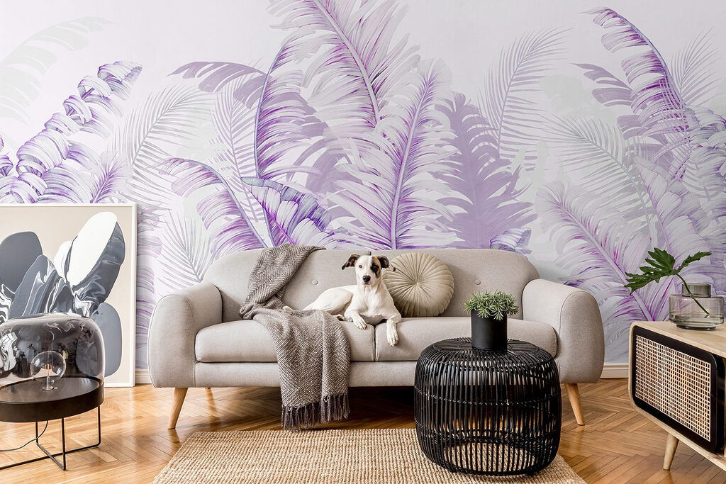 Delicate purple fern pattern design Delicate purple fern pattern design