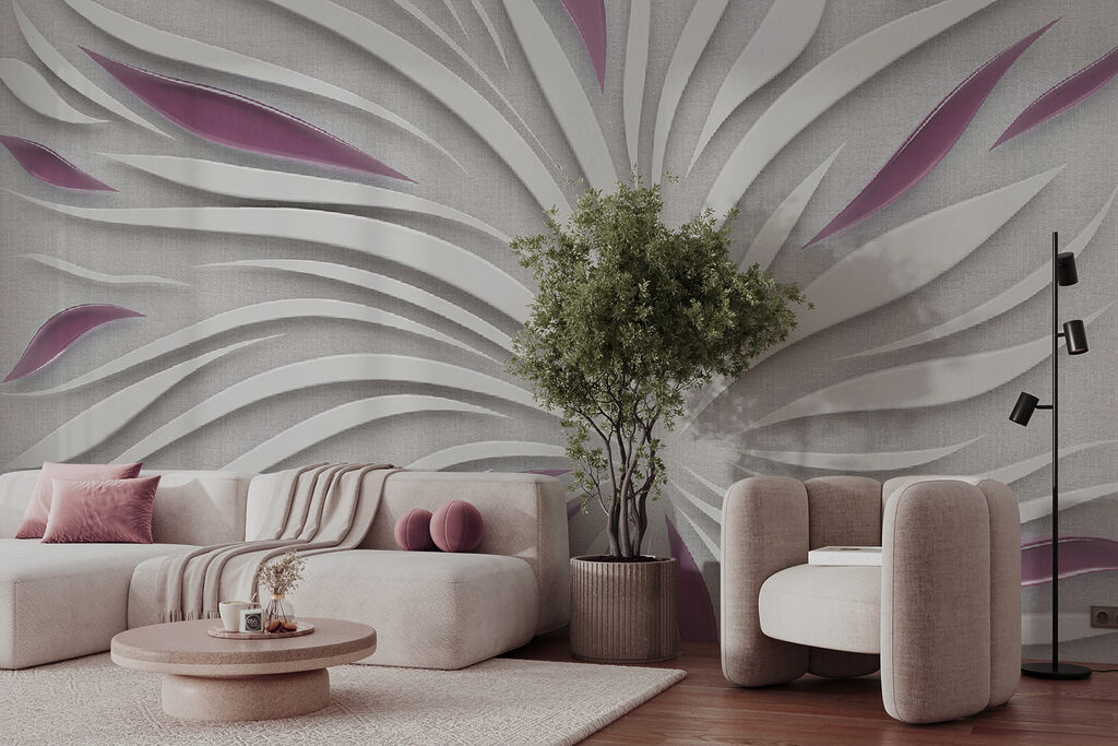 A white and purple design A white and purple design