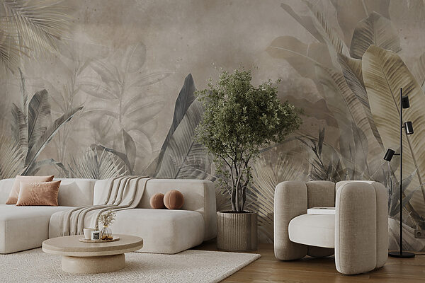 Elegant tropical foliage design artwork